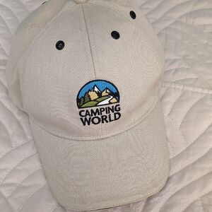 Camping World Embroidered Beige Baseball Cap